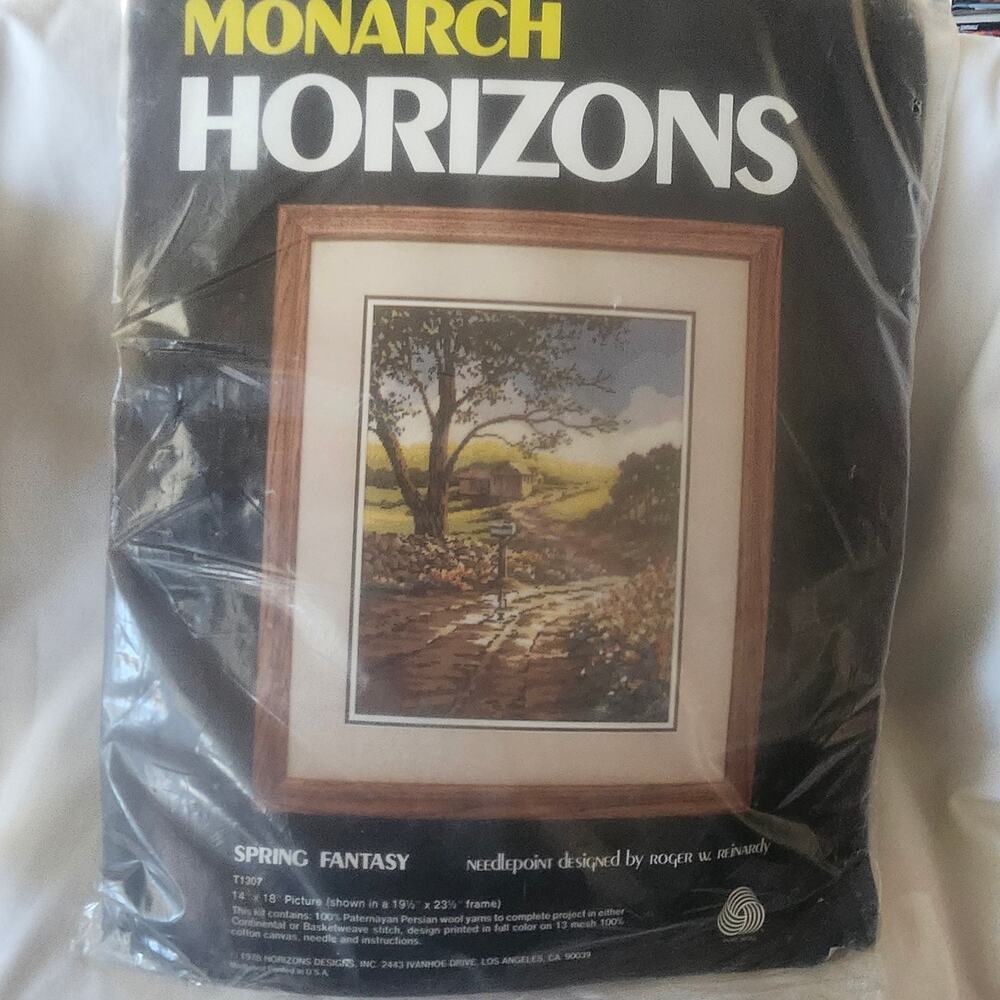 Spring Fantasy Needlepoint Canvas Monarch Horizons T1307 14x18 B1